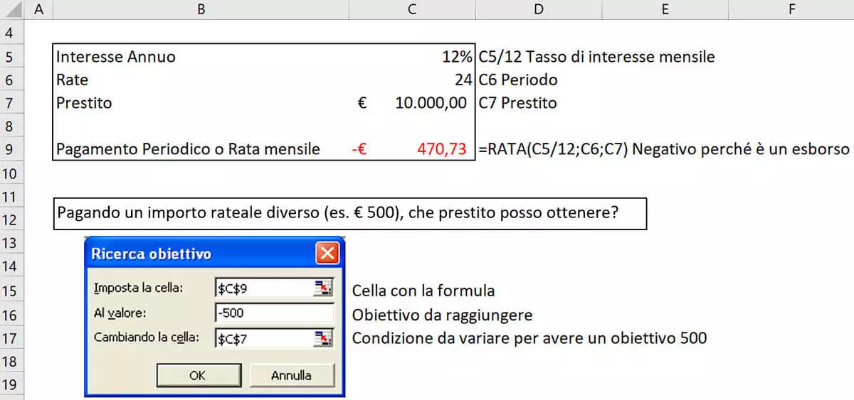 Analisi di simulazione. Ricerca Obiettivo