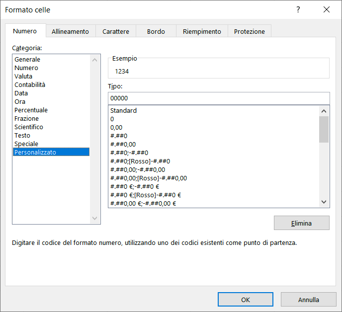 Excel: Formato celle Speciale e Personalizzato