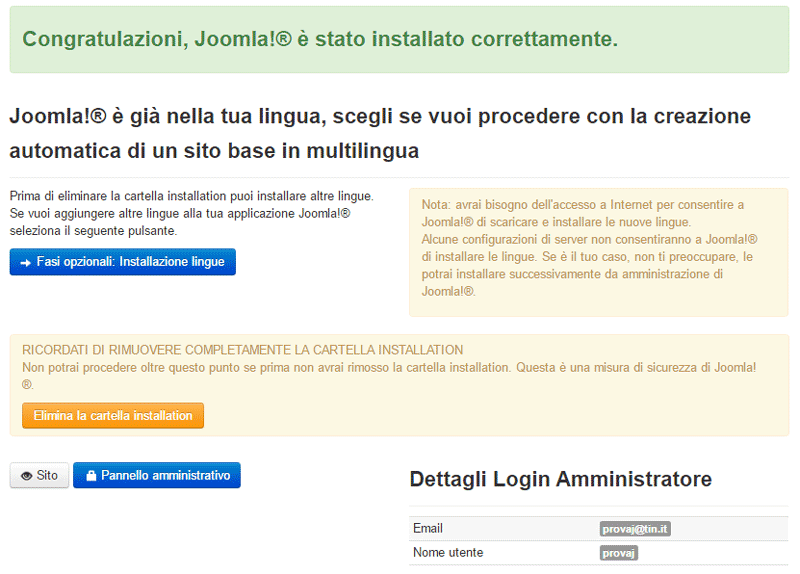 Installare Joomla! in locale con EasyPHP