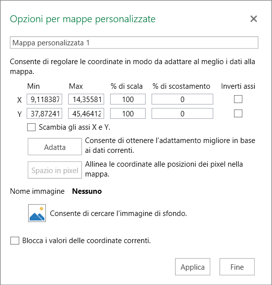 Mappa personaliizate di Power Map