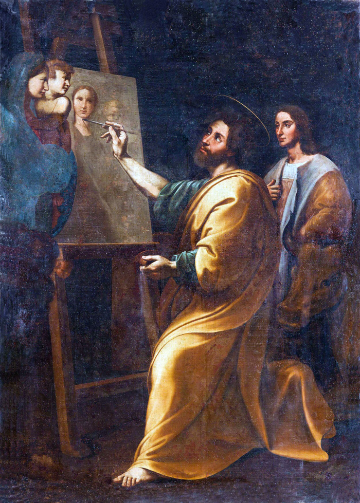 Roma Raffaello San Luca che dipinge la Vergine