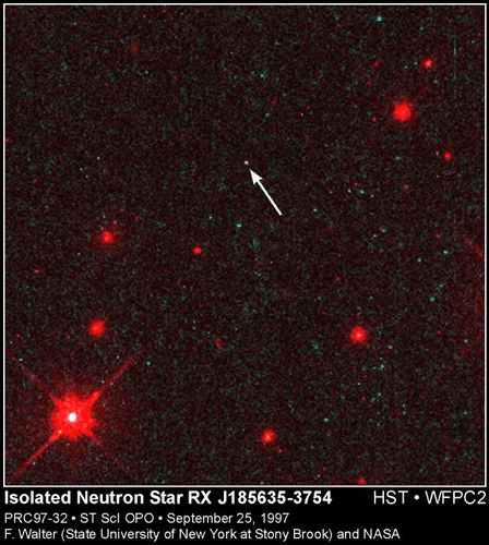 La prima osservazione diretta di una stella a neutroni, RX J185635-3754