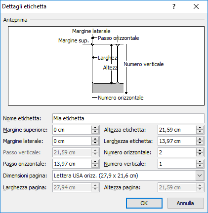 Stampa unione per etichette passaggio 4